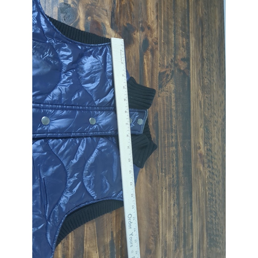 Peace‎ of Cloth Womens Small Puffer/Sweater Vest Blue & Black - Picture 6 of 8